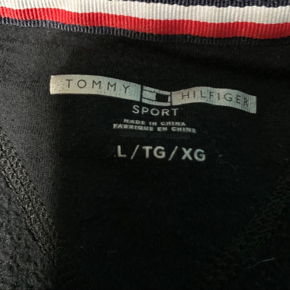 Tommy Hilfiger black sweatshirt men’s large FLAW - Picture 3 of 10